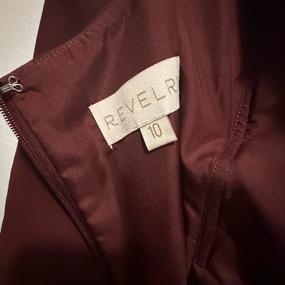 Revelry Skye Chiffon Dress in Cabernet - Picture 3 of 8